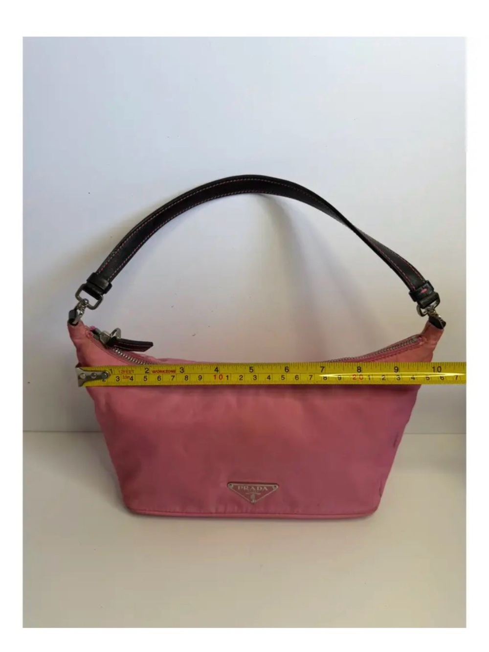 Prada Coral Pink Nylon Shoulder Bag with Leather Handle - Picture 10 of 14